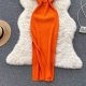 kink chest chest machine hollow fashion two-wear knitted dress